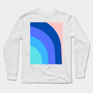 Boho ocean colors rainbow pattern Long Sleeve T-Shirt